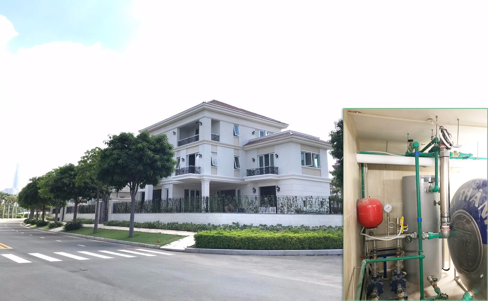 Lắp đặt Dileka đầu nguồn tại villa